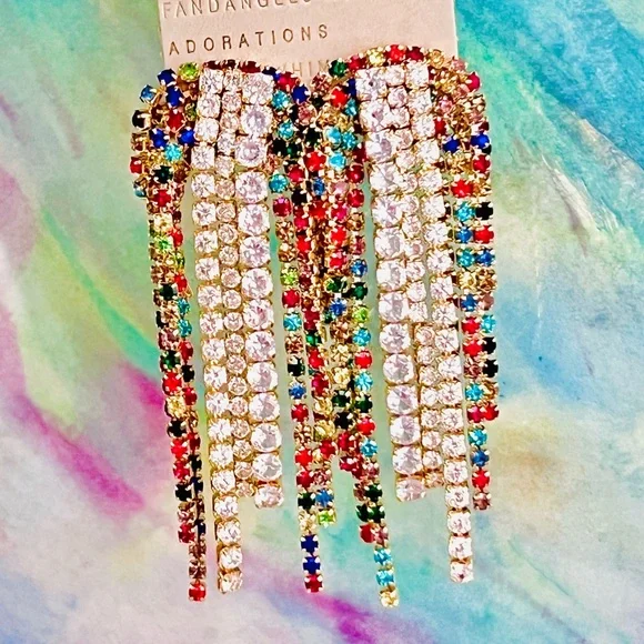 🌺🎉HP🎉🌺 NWT Anthropologie Beaded Crystal Chandeliers - Picture 7 of 16